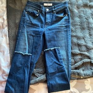 Dynamite High Rise Raw Hem Skinny Jeans